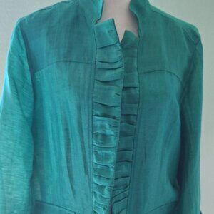 Chico's Kelly Green Jacket. Size 2 (L)